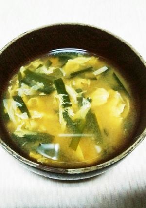 ニラたまの味噌汁-レシピのメイン写真