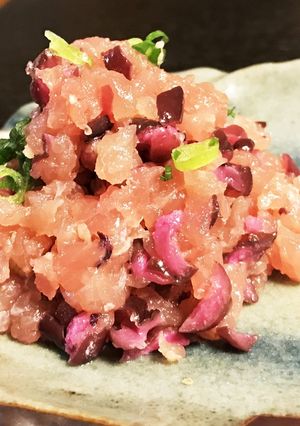 マグロとしば漬けのたたき-レシピのメイン写真