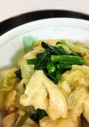 白菜と鶏むね肉のポン酢煮(幼児食にも)-レシピのメイン写真
