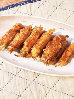 焼肉キムチ味☆シャキシャキもやしの肉巻き-レシピのメイン写真