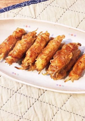 焼肉キムチ味☆シャキシャキもやしの肉巻き-レシピのメイン写真