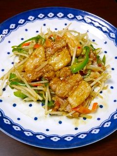 簡単!豚バラもやしのカレー生姜焼き-レシピのメイン写真