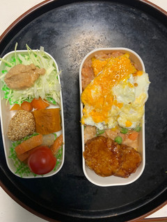 全てレンジ洋風味噌親子丼味オムライス弁当-レシピのメイン写真
