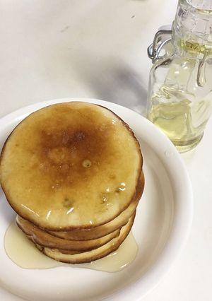 ベーキングパウダー不使用ホットケーキ-レシピのメイン写真
