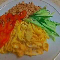 鶏そぼろの３色ご飯-レシピのメイン写真