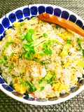パスタソースで絶品♡エビ塩アジアン炒飯