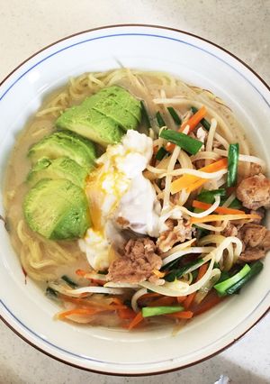 ラーメンパック♡アボたまとんこつらーめん-レシピのメイン写真