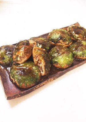 椎茸の肉詰め大葉焼き-レシピのメイン写真