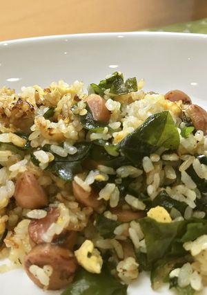 美人レシピ・ウインナーとわかめの炒飯-レシピのメイン写真