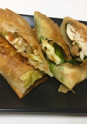 野菜炒めリメイク✩フライパンで春巻き-レシピのメイン写真