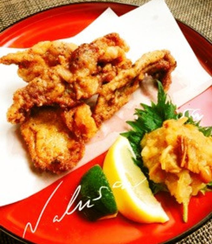 なめ茸おろしで食べる和風竜田揚げ by ラブリーミュウちゃん