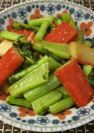 カニカマと大根の葉の炒め物-レシピのメイン写真