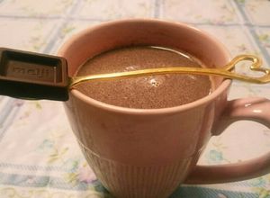 バレンタインの朝ホットチョコレートミルク-レシピのメイン写真