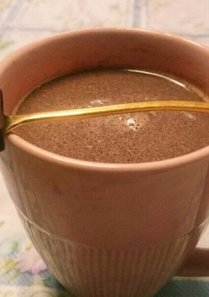 バレンタインの朝ホットチョコレートミルク-レシピのメイン写真