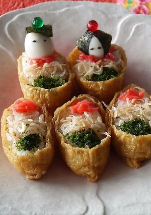 簡単!栄養豊富な乾物具材でデコ雛いなり-レシピのメイン写真