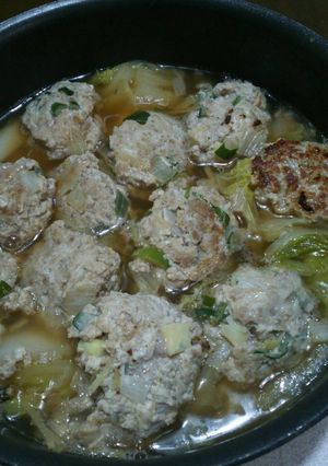 豚挽肉と豆腐のお団子白菜鍋-レシピのメイン写真