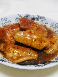 鶏手羽中の甘味噌ピリ辛煮-レシピのメイン写真