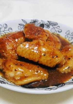 鶏手羽中の甘味噌ピリ辛煮-レシピのメイン写真