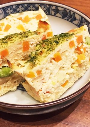 鶏挽肉◎オーブンまかせの和風ミートローフ-レシピのメイン写真