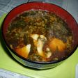 あかもくと生タラのお味噌汁