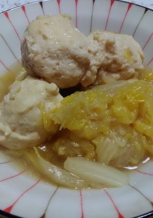 *白菜と鶏団子のくたくた煮*-レシピのメイン写真