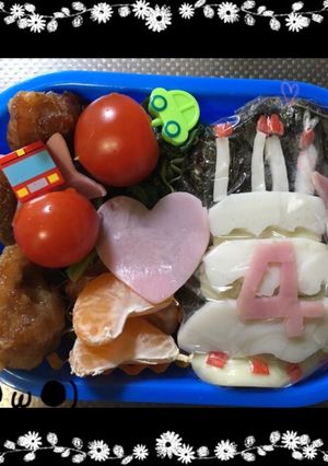 お誕生日にケーキキャラ弁♪-レシピのメイン写真