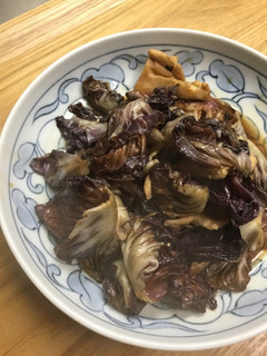 紫レタスと鶏肉のオイスターソース炒め-レシピのメイン写真