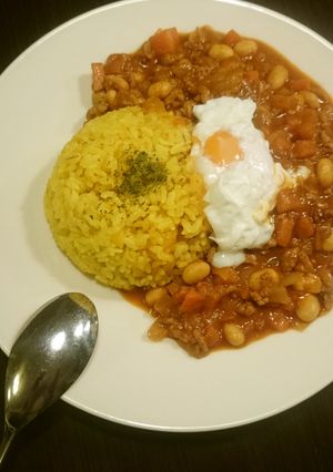 カフェ風カレー。～ポーチドエッグ添え～-レシピのメイン写真