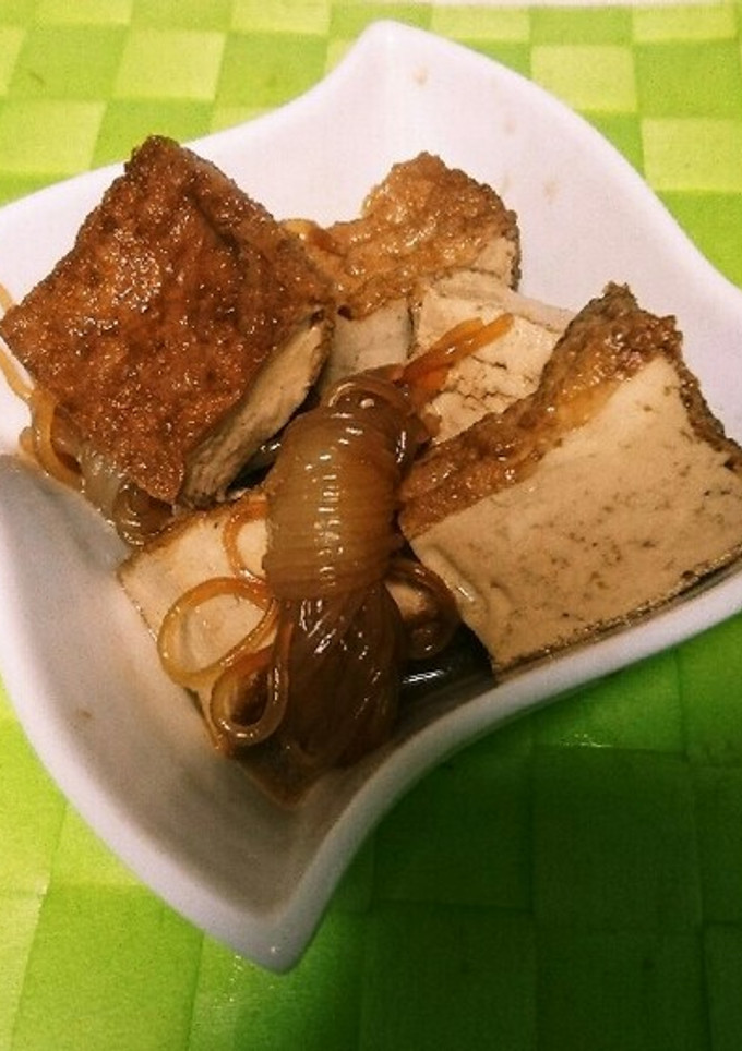 とにかく簡単♪厚揚げと白滝の煮物-レシピのメイン写真