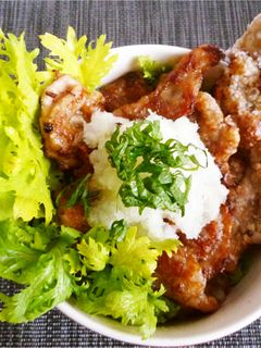 豚唐揚げの豚丼-レシピのメイン写真