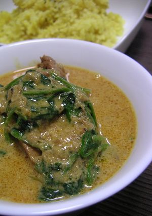 チキンとホウレン草のココナツカレー-レシピのメイン写真