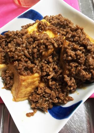パパッと！厚揚げと挽き肉のあんかけ-レシピのメイン写真