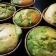 簡単!チョコ入り抹茶風マーブルマフィン♪