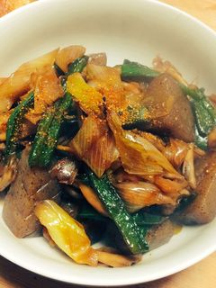 【簡単 常備菜】こんにゃくの甘辛炒め-レシピのメイン写真