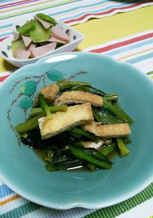 ★野菜の副菜★小松菜とあげの煮びたし-レシピのメイン写真