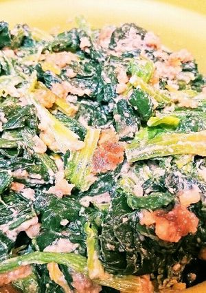 ひと手間光る☆ほうれん草の胡桃味噌和え-レシピのメイン写真