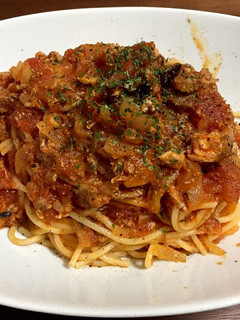 鯖缶のトマトパスタ-レシピのメイン写真