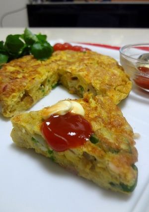 菊芋とオクラのオープンオムレツ-レシピのメイン写真