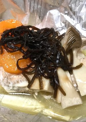 鮭と塩こんぶのホイル焼き-レシピのメイン写真