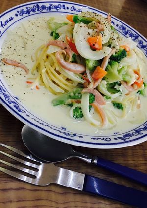 牛乳でできる＊クリームパスタ・スパゲティ-レシピのメイン写真