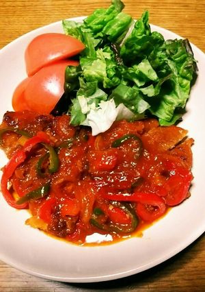 厚切り豚肉ロースソテーの甘~い野菜ソース-レシピのメイン写真