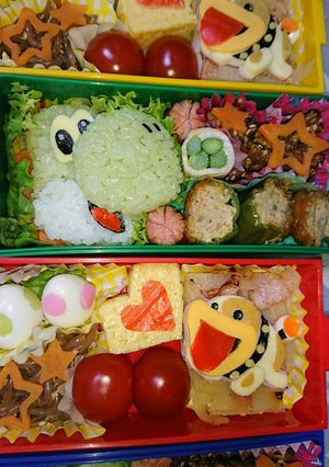 ヨッシー&ポチ♪キャラ弁-レシピのメイン写真