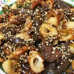 รูปของ 牛肉とこんにゃくの甘炒め