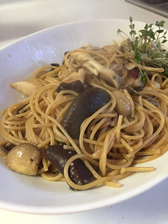 全粒粉パスタで☆和風きのこペペロンチーノ-レシピのメイン写真