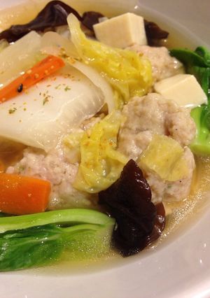ヒガシマルうどんスープで肉団子スープ-レシピのメイン写真