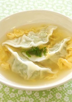 菜の花の卵スープ水餃子-レシピのメイン写真