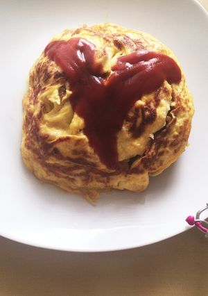 愛たっぷり♡残り物でもLoveオムライス-レシピのメイン写真