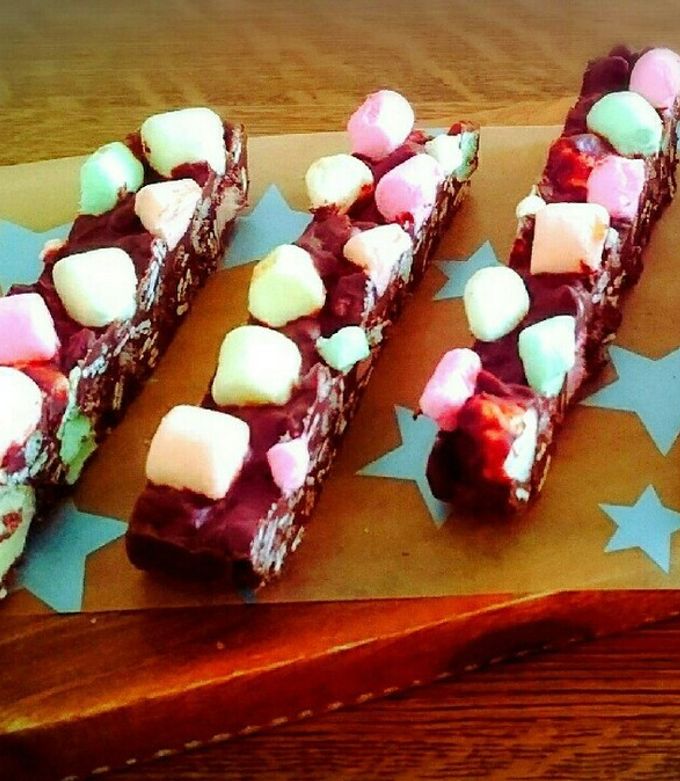 バレンタインに♥マシュマロチョコバー by harushot 【クックパッド