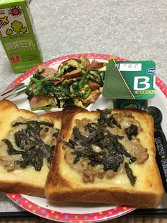 納豆チーズトースト-レシピのメイン写真