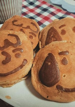 HMで簡単！もちもち！お絵描きどら焼き-レシピのメイン写真